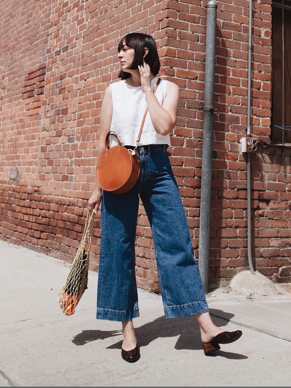 EVERLANE The Wide Leg Crop Denim High Rise Jeans Limited Edition 2 Size 32
